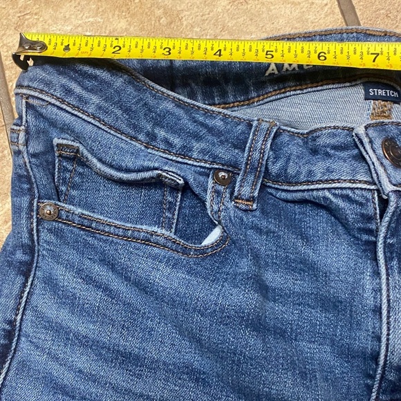 American Eagle Outfitters Size 8 Stretch Straight Leg Cropped Jeans - Picture 7 of 13